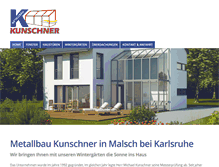 Tablet Screenshot of metallbau-kunschner.de